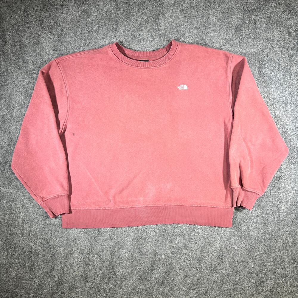 North Face Women's Mauve Pink Crewneck Sweatshirt Medium